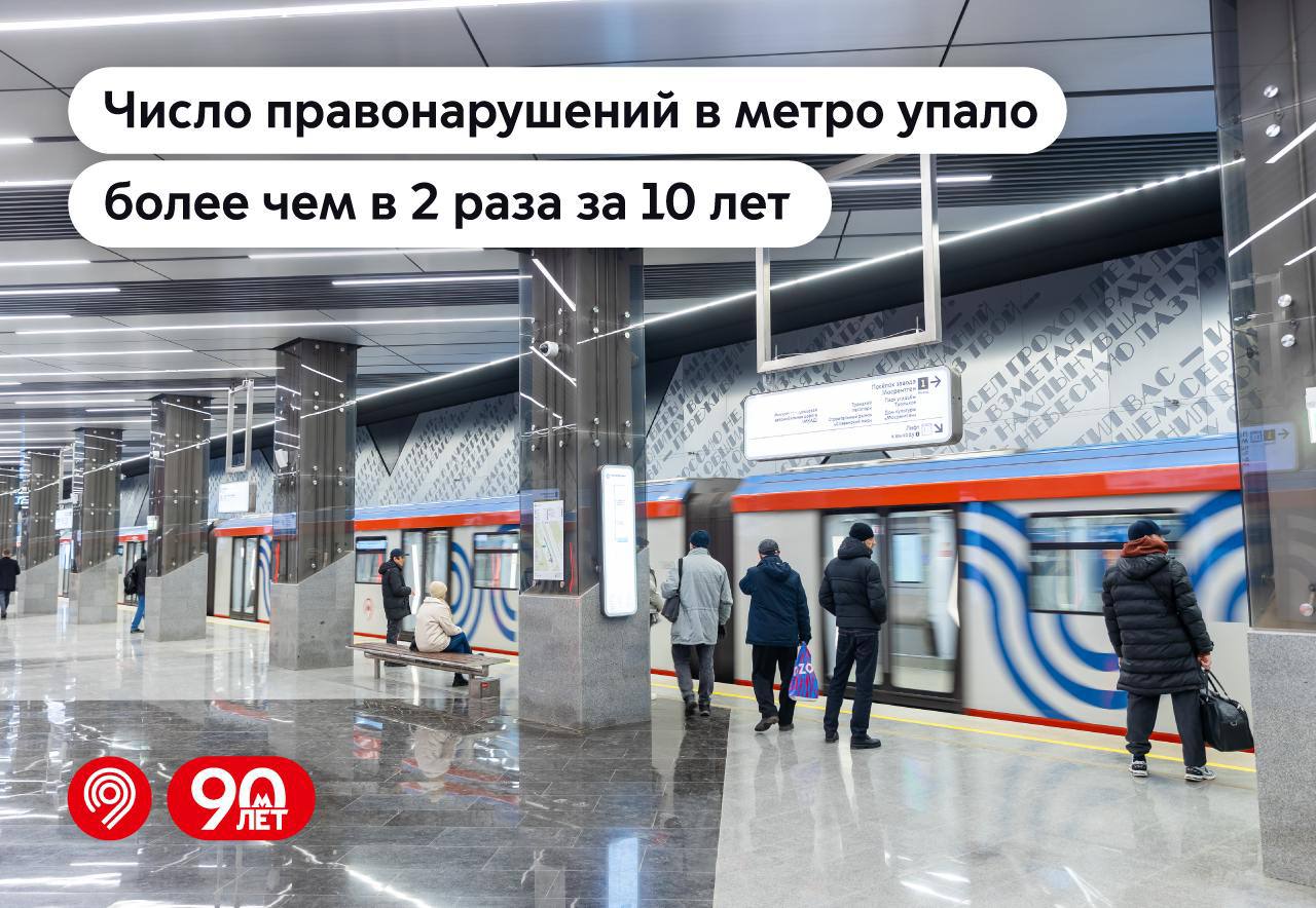 За 10 лет число правонарушений в метро снизилось более чем в 2 раза