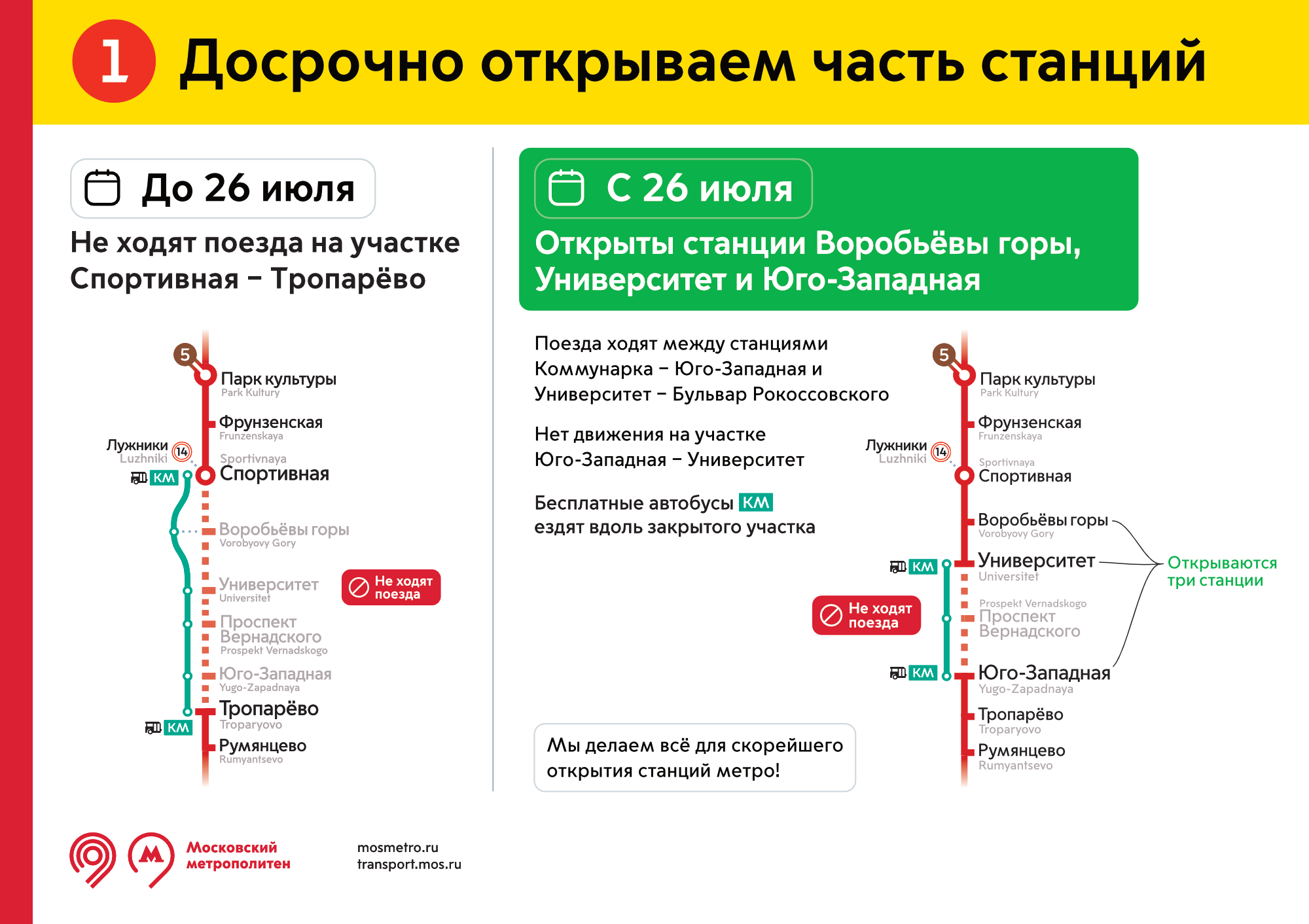 Проспект вернадского метро схема выходов