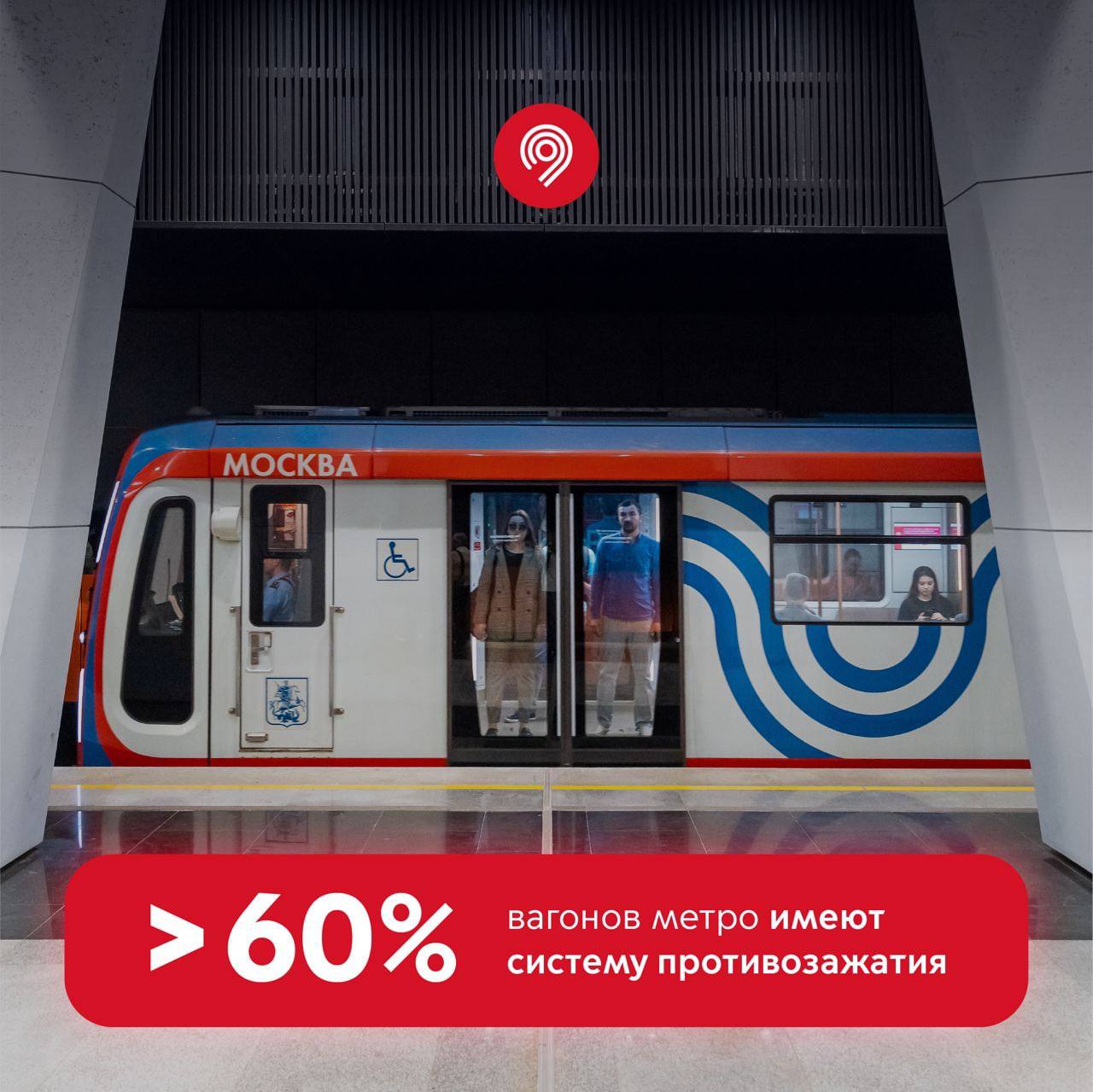 Более 60% поездов метро оснащены системой противозажатия